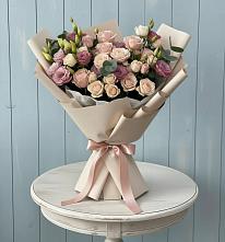 Букет цветов из:  Розы и Лизиантусы в городе Бор