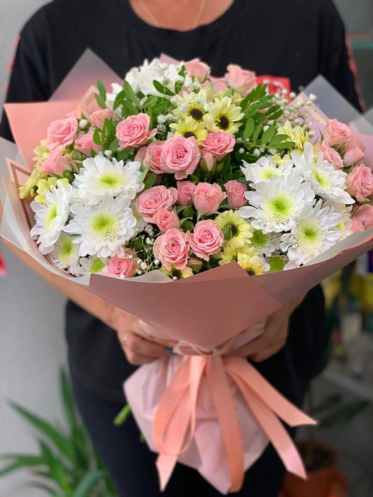 Букет цветов из: Розы и Хризантемы в городе Бор