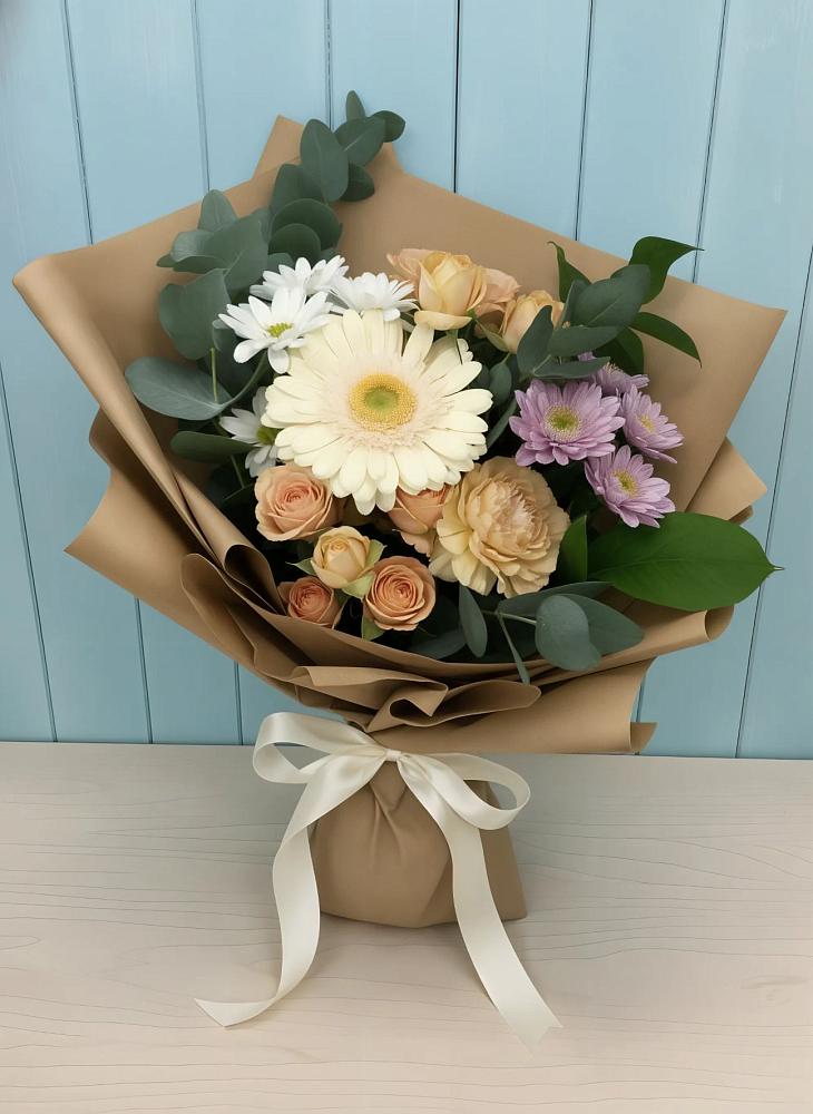 Букет цветов из: Герберы и Хризантемы в городе Бор