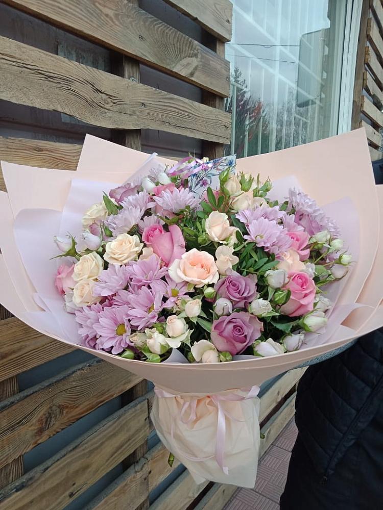 Букет цветов из: Розы и Хризантемы в городе Бор