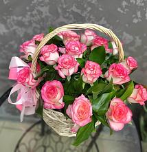 Цветочная композиция из Розы в корзине #REPLACE_PRED# городе Бор