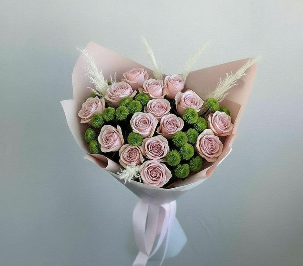 Букет цветов из: Розы и Хризантемы в городе Бор