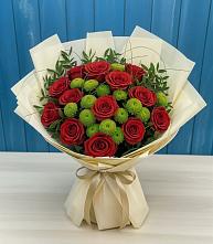 Букет цветов из:  Розы и Хризантемы в городе Бор