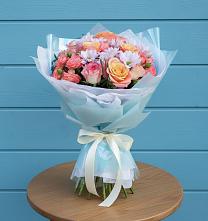 Букет цветов из:  Хризантемы и Розы в городе Бор