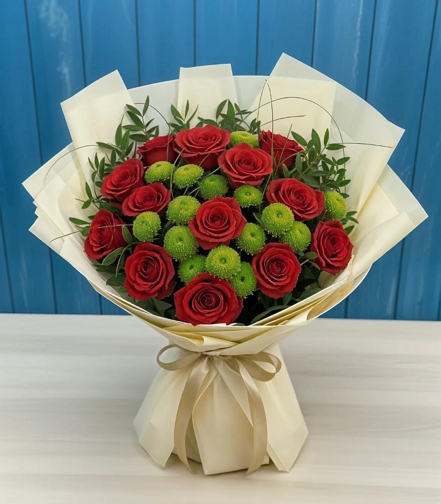 Букет цветов из: Розы и Хризантемы в городе Бор