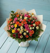 Букет Микс из разноцветных кустовых роз #REPLACE_PRED# городе Бор